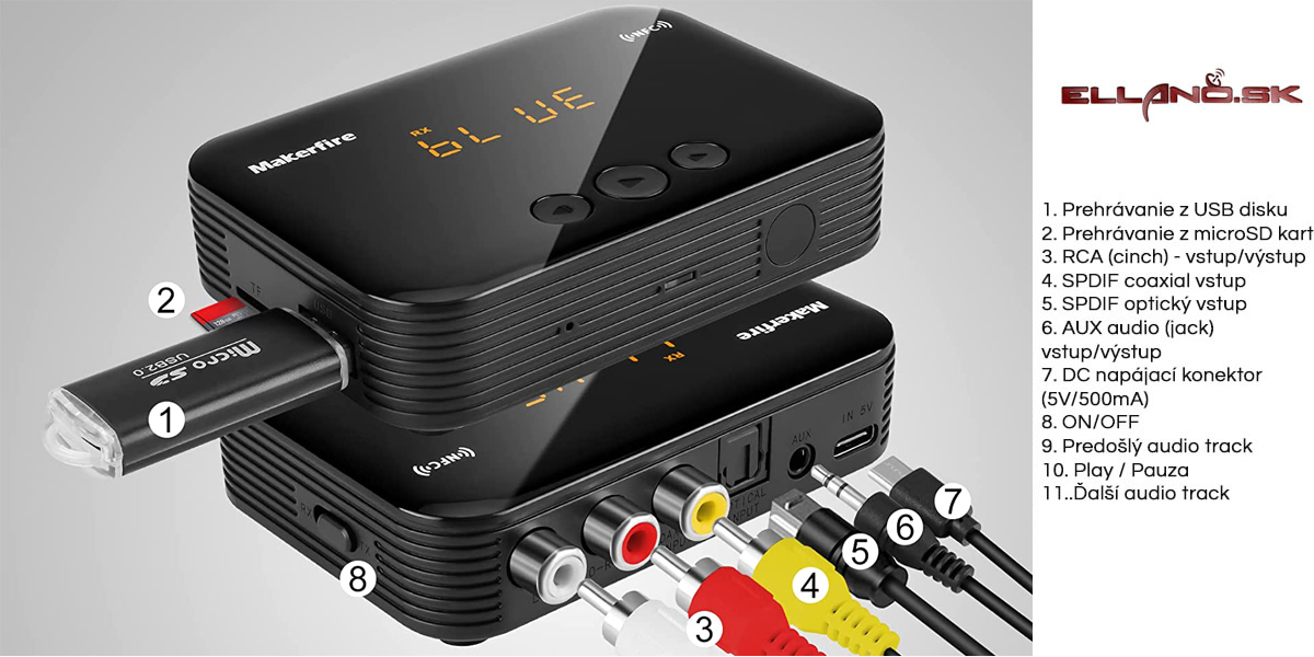nfc bluetooth audio tr tx adapter m6 2 2 1