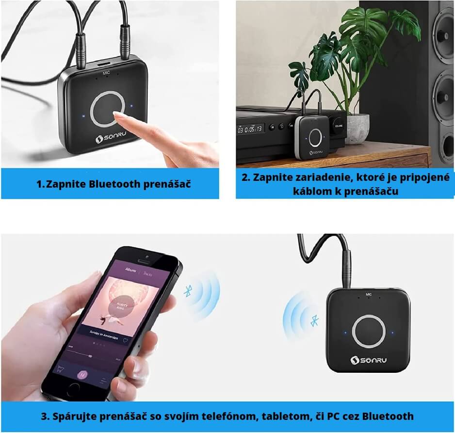 sonru bluetooth audio videoprijimac 1126