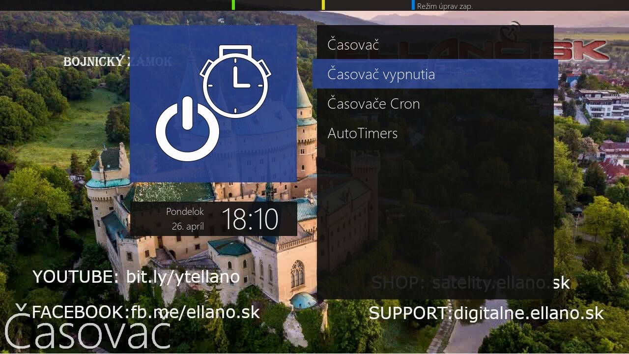 časovač vypnutia