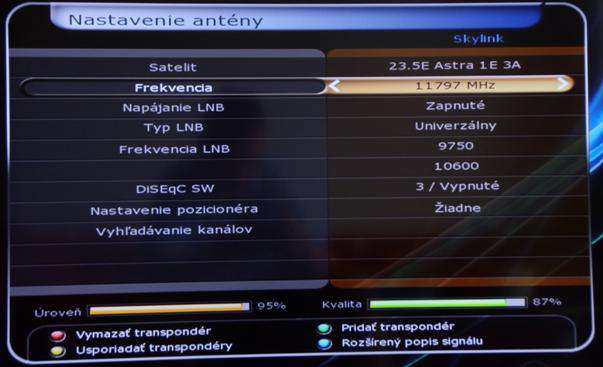 Nastaveni anteny a diseq portu