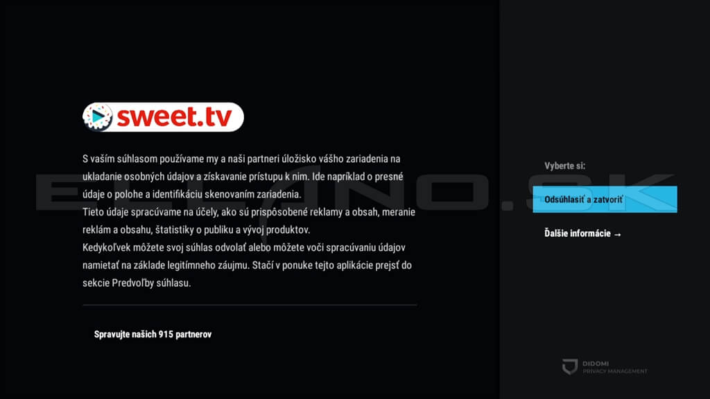 Sweet.TV BOX 2 – nastavenie