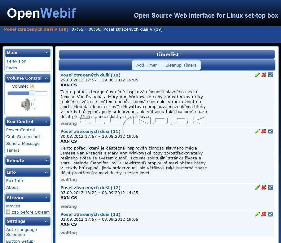 web casovac