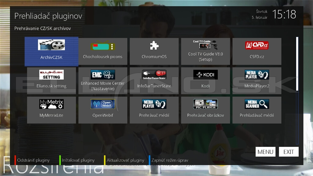 Pluginy OpenATV 7.6 VU+ SOLO 4K